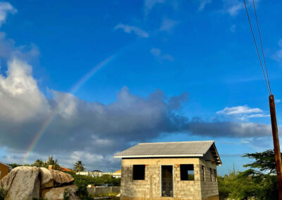 Rainbow Over An Abandoned House